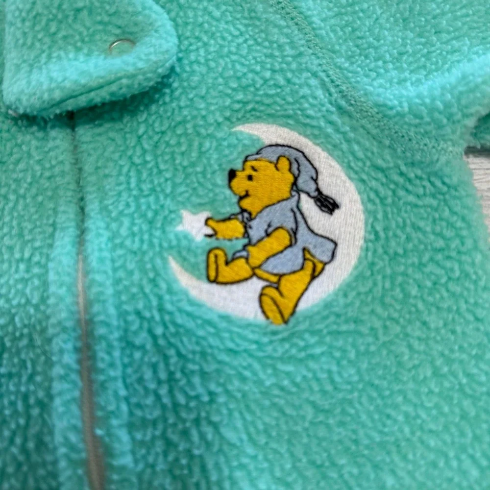 Vintage‎ Winnie the Pooh fleece baby footed sleeper 9 months